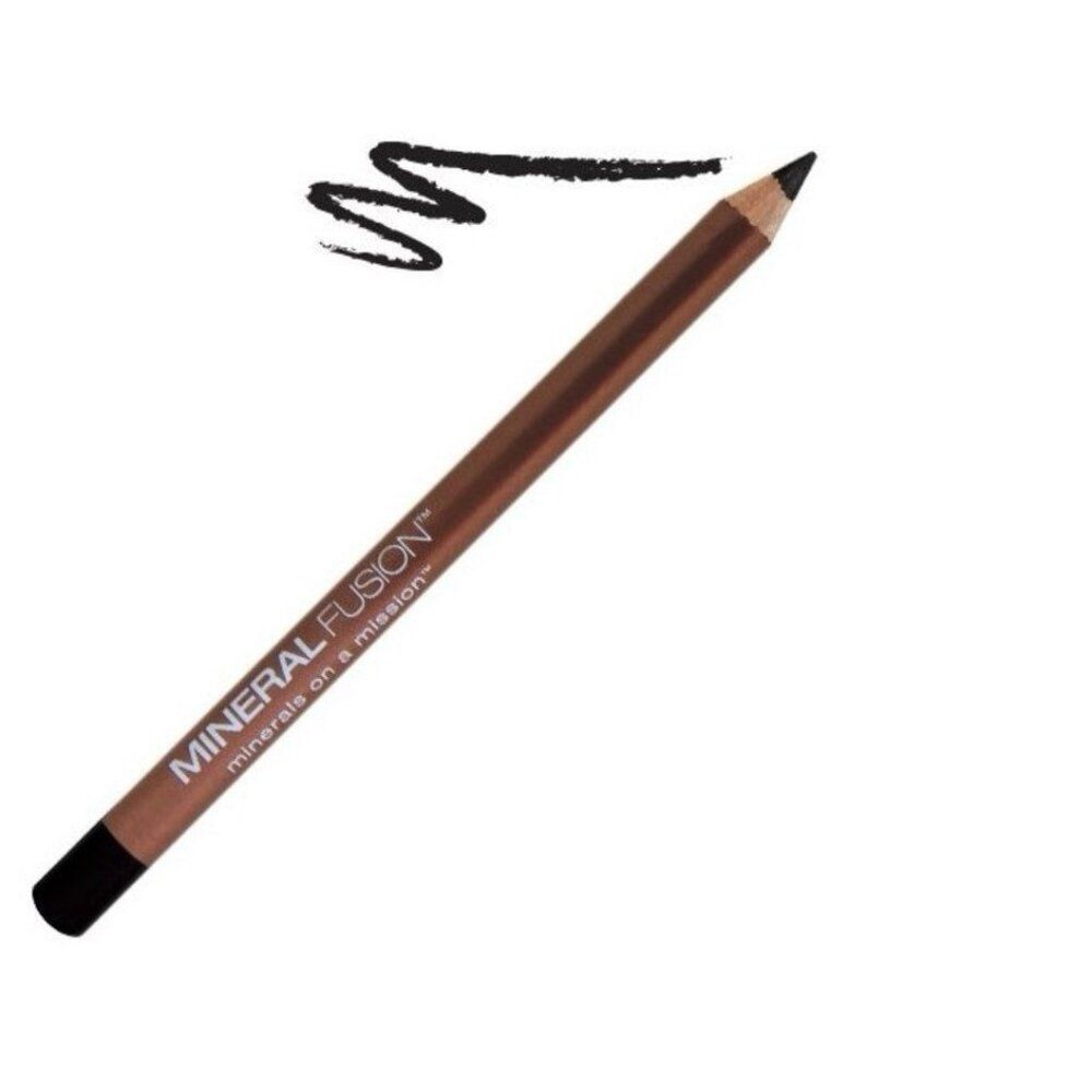 mineral fusion black eye liner pencil coal tester